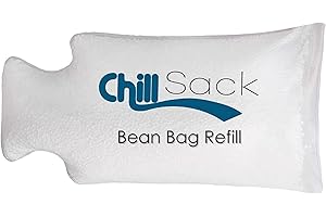 Chill Sack Foam Filling Bean Bag Refill for Bean Bags, Loungers, and Pool Floats, 75 L, White with EZ-Pour Zipper Spout