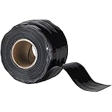 X-Treme Tape TPE-XR1510ZLB Silicone Rubber Self Fusing Tape, 1.5" x 10', Rectangular, Black