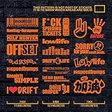 low life sucks carbo bye haters daily sraper speedbumps drift milf hunter drift4life ORANGE (primary color) sticker decal pack jdm euro stance hellaflush low wheel race modification horse power