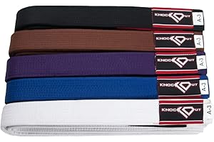 KO Sports Gear - Brazilian Jiu Jitsu Belt - Adult BJJ Gi Belts for Martial Arts