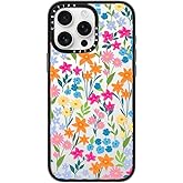 CASETiFY Compact iPhone 16 Pro Max Case [4 ft. 2X Military Grade Drop Protection/Slim/Lightweight] - Bright Spring Flowers - Clear Black