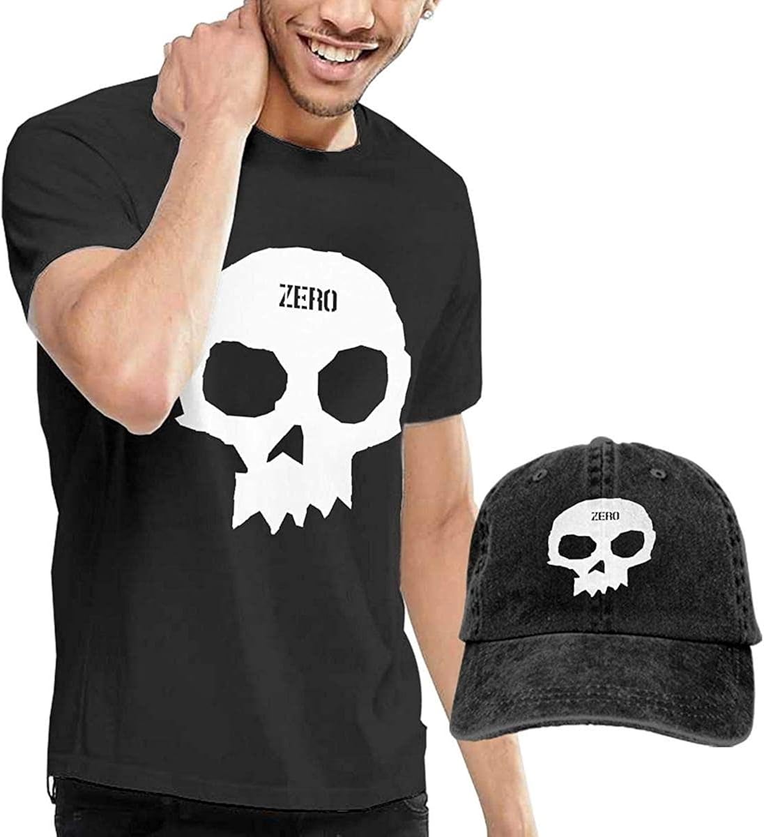 Zero Skateboards Single Skull TShirt Leisure Crewneck Short Sleeve