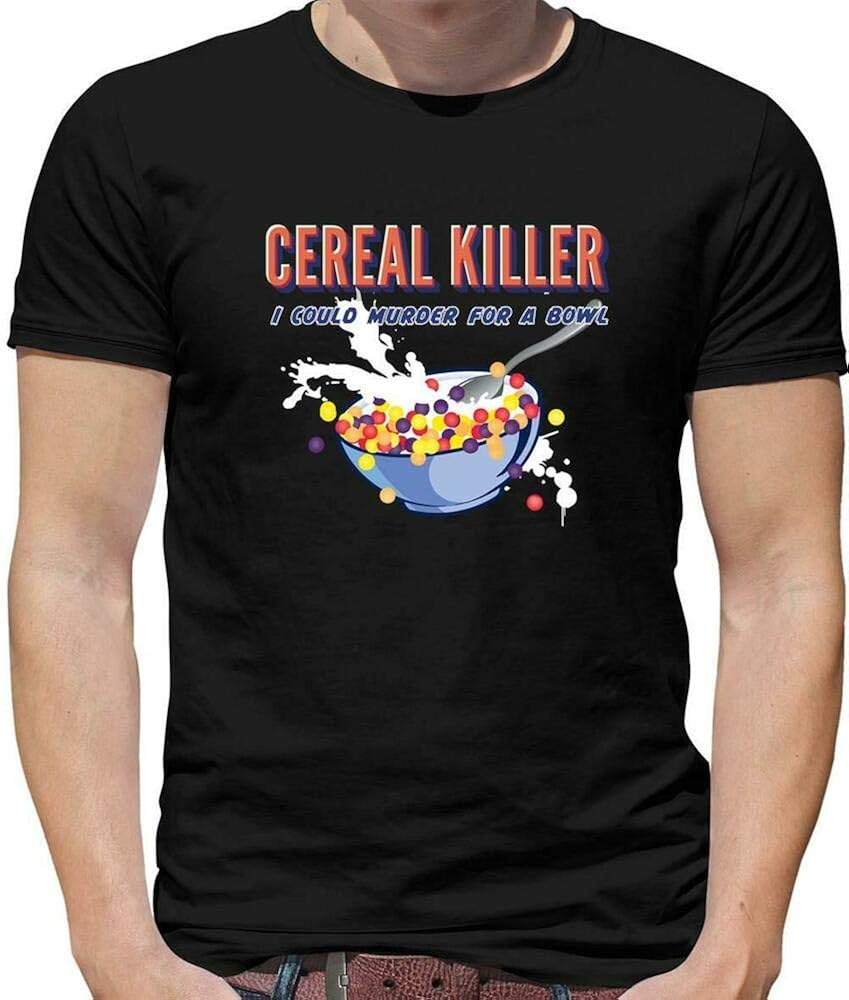 Cereal Killer TShirt Graphic Top Printed Shirt ShortSleeve tee Mens
