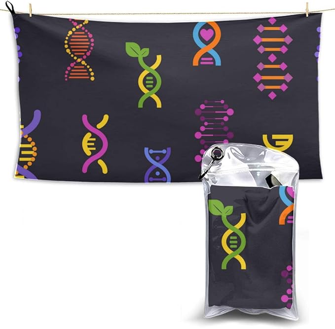 Tecnología química Símbolo de bioelemento Toalla de microfibra impresa