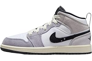 NIKE Air Jordan 1 Mid SE Craft PS Preschool Little Kids' Shoes 'Inside Out - Cement Grey' (FD9090 002)