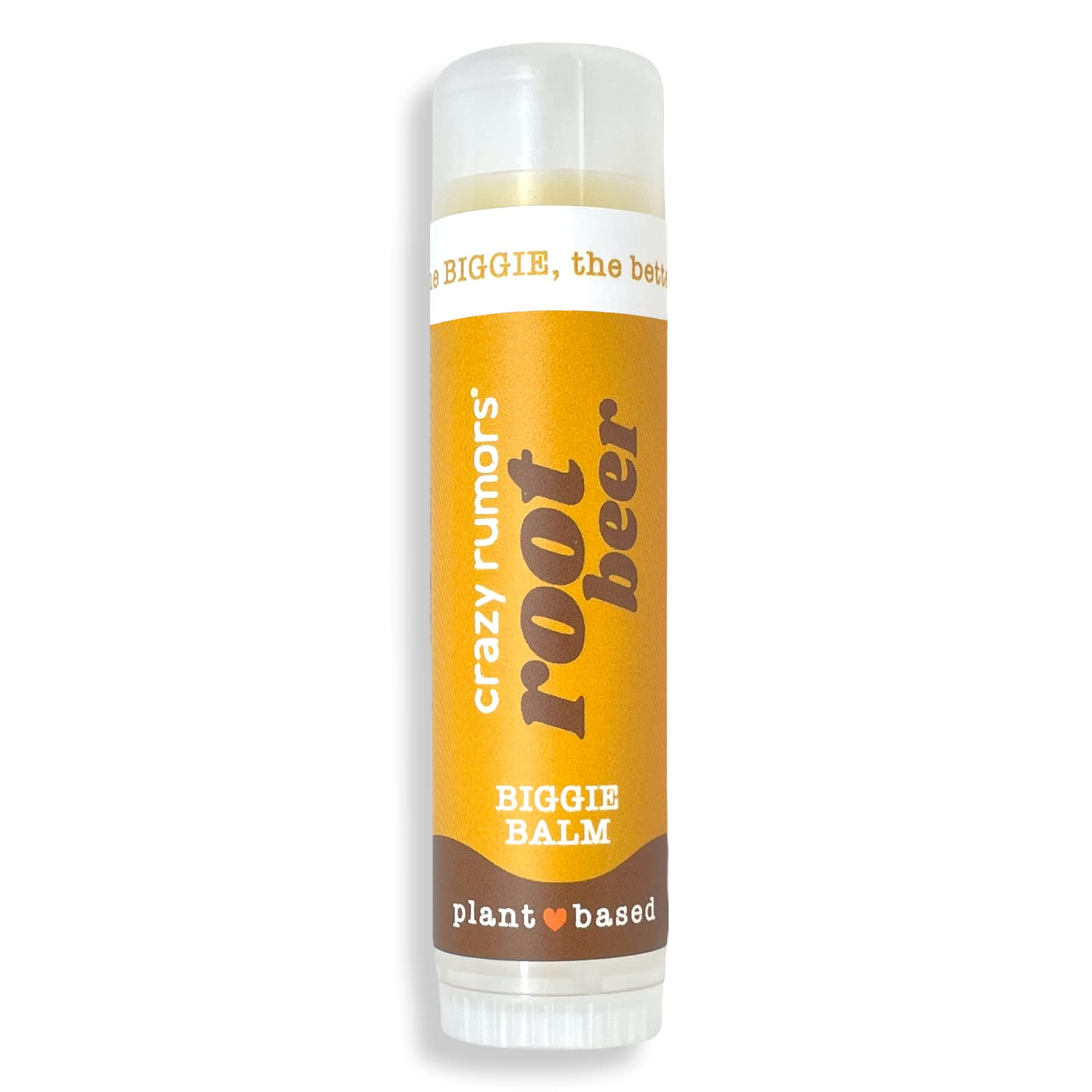 Crazy Rumors Root Beer BIGGIE Soothing Lip Balm Stick for Dry Lips, 4 X bigger size, 100% Natural & Vegan