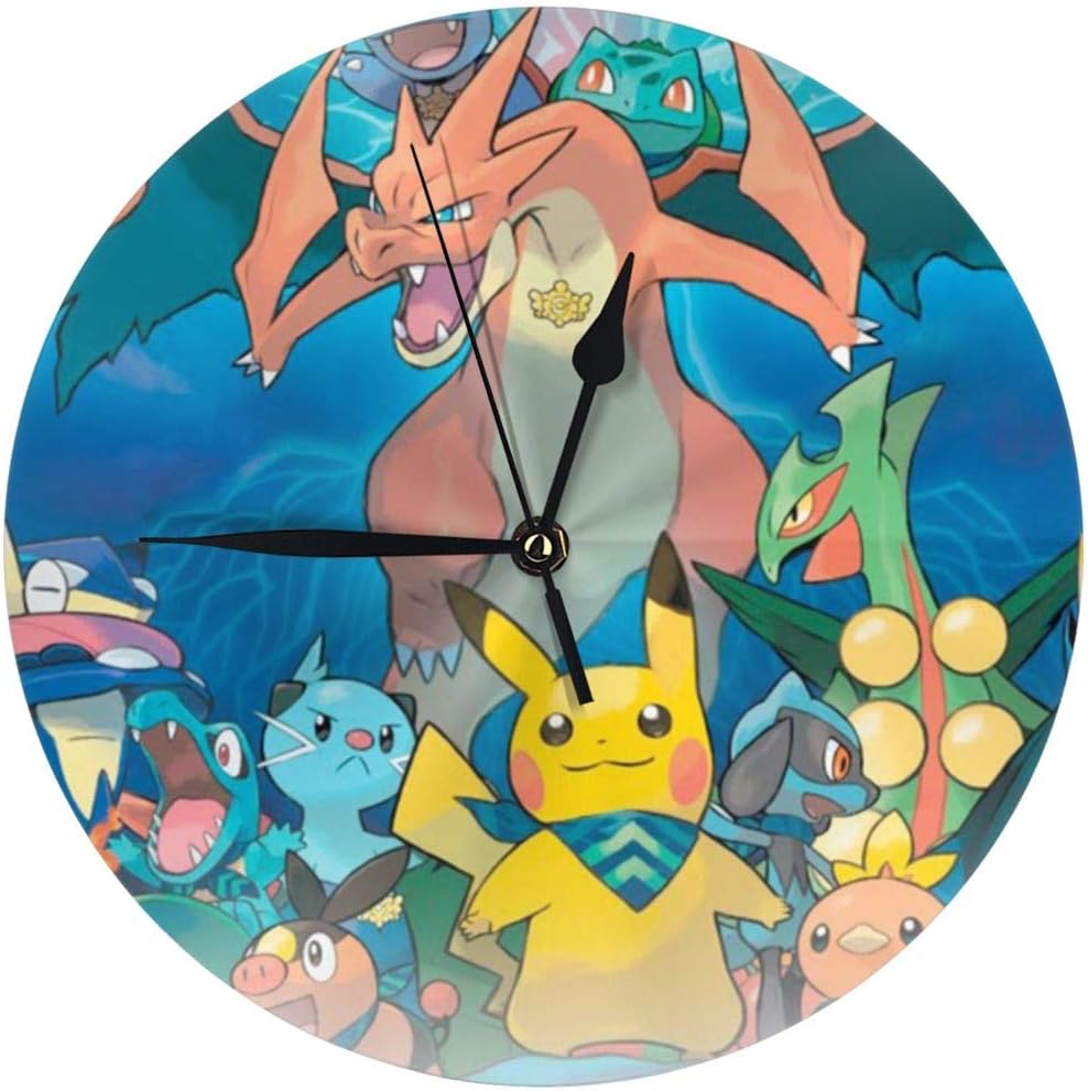 Amazon Co Jp ポケットモンスター ピカチュウ 掛け時計 壁掛け時計 掛け時計 丸い時計 飾る時計 連続秒針 円形掛け時計 壁時計 イレント インテリア ウォールクロック デジタル コンパクト ウォールクロック 部屋 客室 教室 部屋装飾 新築 開業 ホーム ベッドルーム