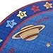 ECR4Kids Out of This World Alphabet Educational Rug for Children, School Classroom Learning Carpet, Oval, 6 x 9-Feet
