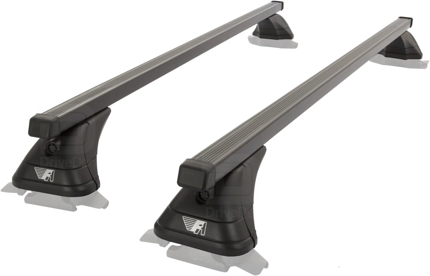 Farad FAIRON4152e Steel Square Black Roof Bar Set (Fixed Point Roof