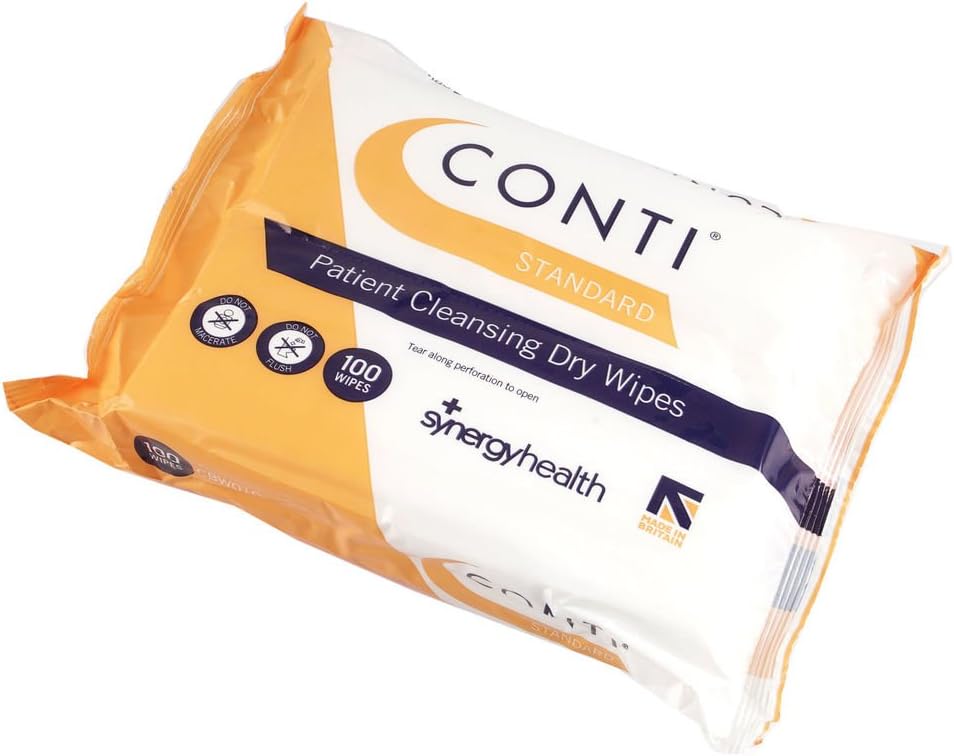 Conti Standard Patient Cleansing/ Cleaning Dry Wipes 100 Pack of