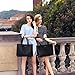 Tote Bag Konpad Womens Handbags PU Leather Shoulder Bag Large tote bag Black and Handbags