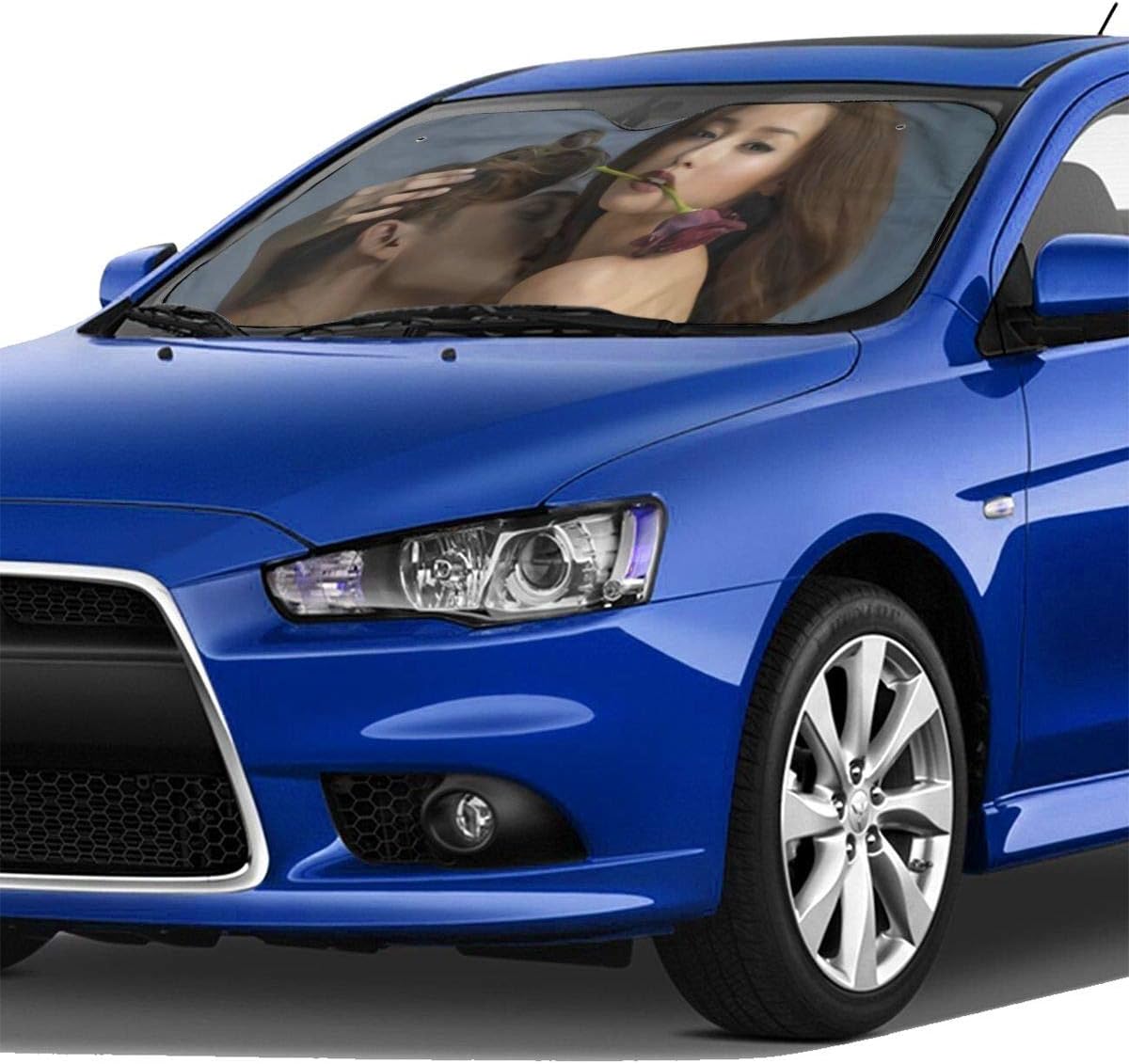 Amazon 沢尻エリカ 4 車用サンシェード 遮光断熱 紫外線対策 凍結防止 夏冬兼用 日差しをカット 吸盤4個付き 軽自動車 カー用品 軽量 日除け 簡単取付 折りたたみ 車用 フロントシェード サンシェード 車 バイク