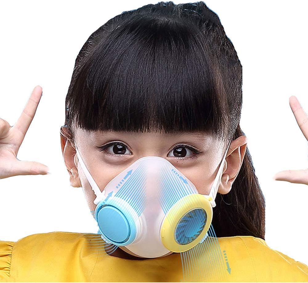 Ashey Dust Mask, Kids Electric Smart Anti-dust Fresh Air Purifying Mask Masks for Running Cycling, for Workplace Safety for Sport