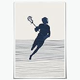 Artellix Boys Bedroom Sports Decor Lacrosse Sport Signs Art Posters Minimalist Teen Room Wall Art Sports Pictures Canvas Painting Poster Trendy Boho Prints Wall Decor 8x12inch Unframed