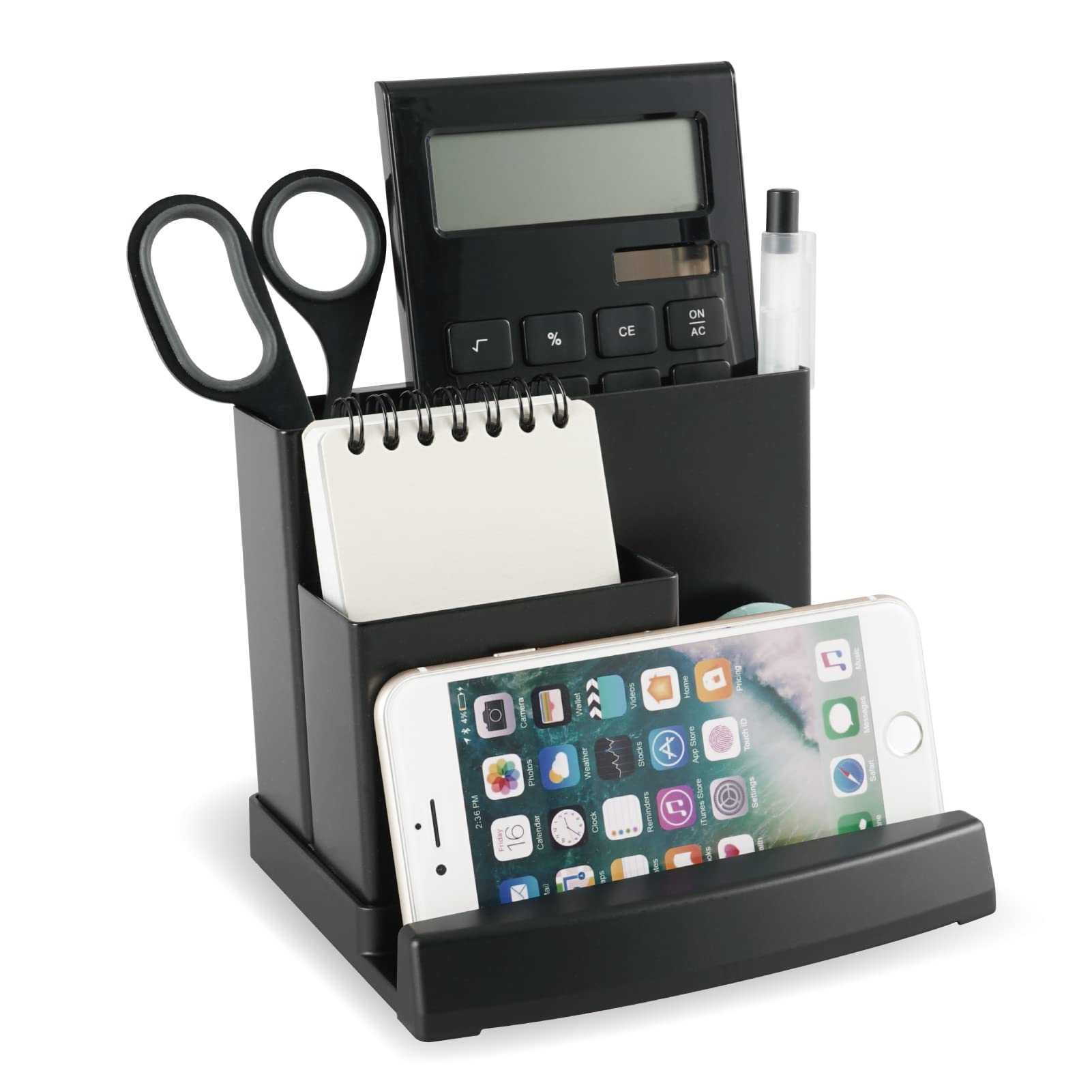 カール事務器 デスクオーガナイザー 卓上収納 ペン立て スチール製 ブラック TS-003-K商品画像