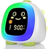 ANALOI Alarm Clock for Kids, Ok to Wake Up Sleep Training Clock for Boys | Stay in Bed clock, Dinosaur Toddlers Cute Night Light for Bedroom, Birthday Gift