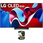 LG OLED55C4PUA 55 Inch Class OLED evo C4 Series Smart TV 4K Processor (2024) Bundle with 2 YR CPS Enhanced Protection Pack