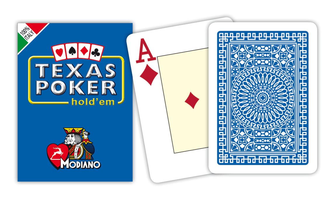 Modiano 300374 Texas Poker Jumbo Index, Blue