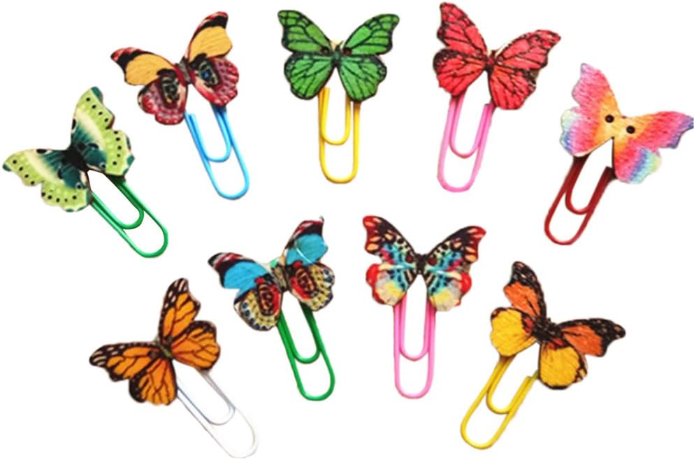 Hacoly 50 Pack Fashion Butterfly Paper Clips Creative