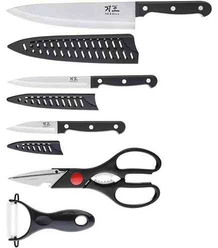 Amazon.com: 5 PCS kitchen Chef Knife Set, include 7 inch cleaver