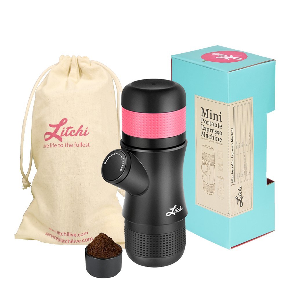 Portable Hand Held Espresso Maker, Mini Hand Operated Coffee Machine, No Battery, No Electric