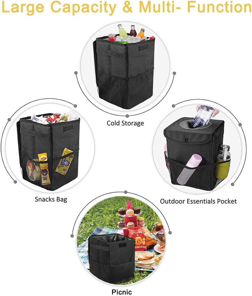 large Car Rubbish Bin Folding Dustbin,Leakproof Car Anti Smell Rubbish