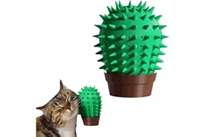 Amaezorx 1 Pcs Cactus Cat Scratching Board - Wall Mounted Self Groomer & Massage Brush for Indoor Cats, Relieves Itching on H