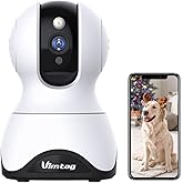 VIMTAG Pet Camera, 2.5K HD Pet Cam, 360° Pan/Tilt View Angel with Two Way Audio, Dog Camera with Phone APP, Motion Tracking A