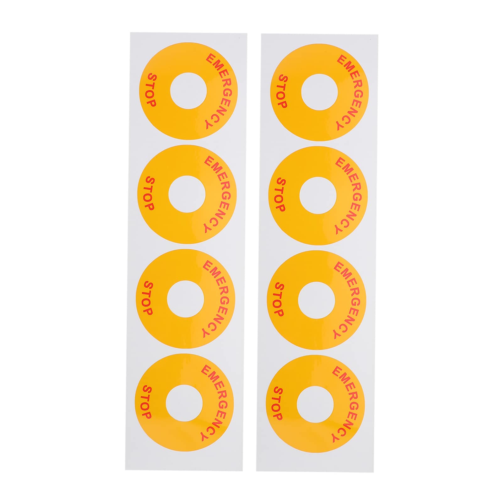 Scicalife 8pcs Emergency Stop Warning Label Sticker Warning Emergency Stop Sign Decal