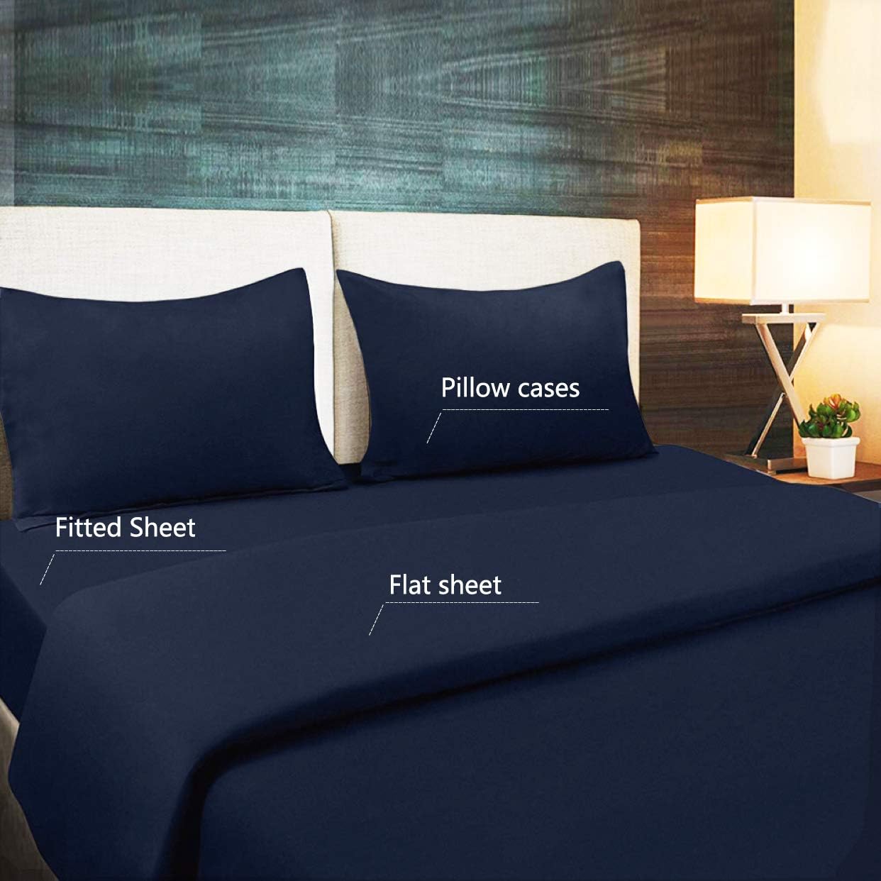 Cal King Size Bed Sheets Sets Luxury Hypoallergenic 1500 Tc Hotel
