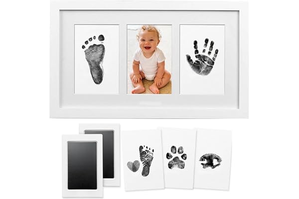 PewinGo Baby Handprint and Footprint Kit, Clean Touch Ink Pad, Skin-Safe Non-Toxic Mess-Free, Newborn 0-6 Months Memory Keeps