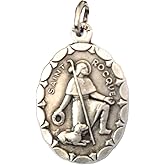 I G J SAINT ROCH OF MONTPELLIER OVAL SHAPE MEDAL - 100% MADE IN ITALY