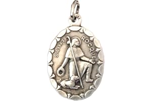 I G J SAINT ROCH OF MONTPELLIER OVAL SHAPE MEDAL - 100% MADE IN ITALY