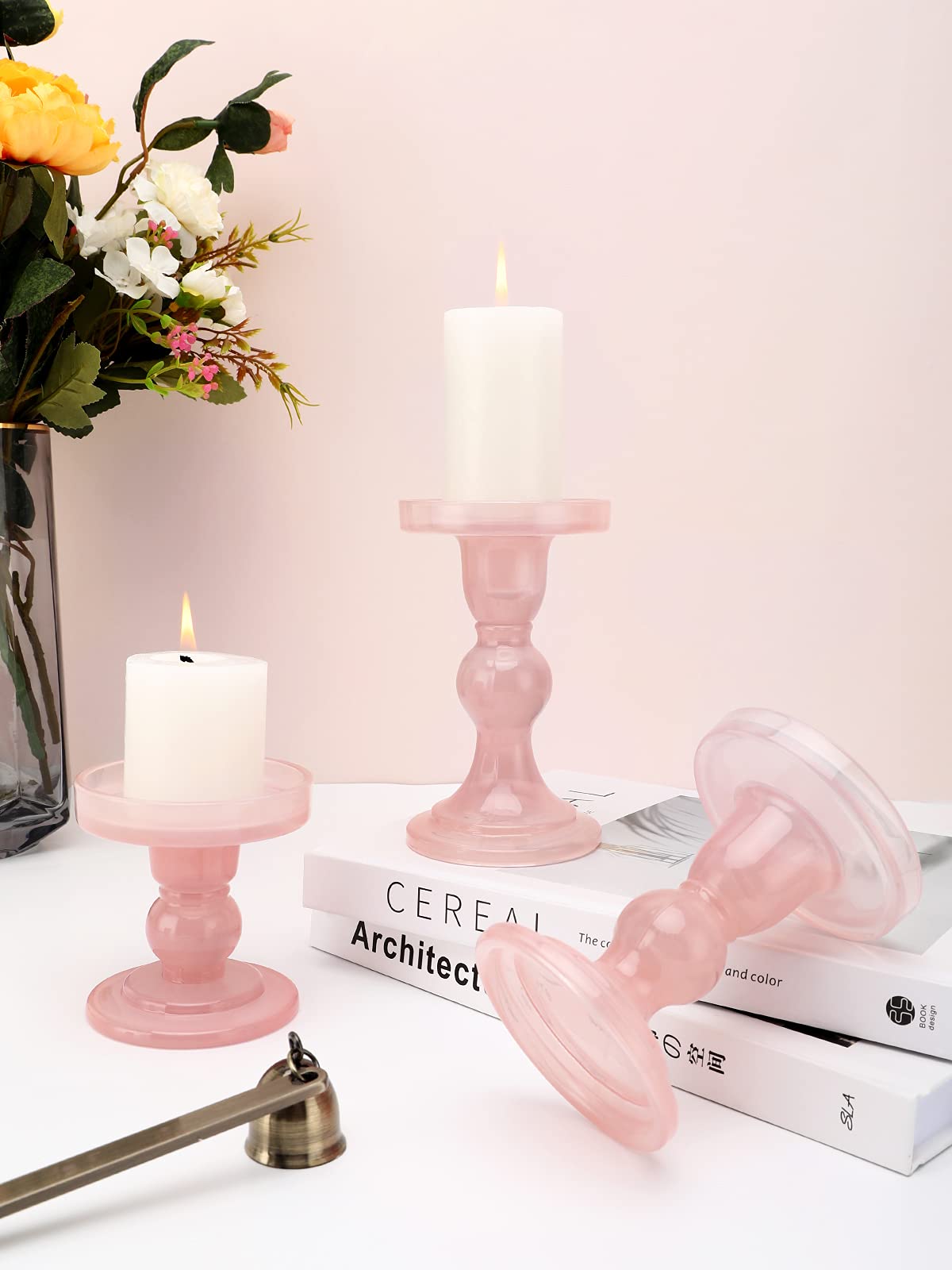 Glass Candle Holders