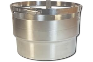 Rockford Chimney Supply Stainless Steel Chimney Appliance Adapter Connector RockFlex, Round 6 Inch