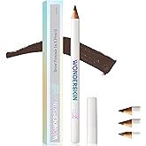 WONDERSKIN Eyebrow Pencil - Sharpenable Brow Pencil For Natural Looking Brows, Brown Eye Makeup, Long Lasting Eyebrow Pomade (Dark Brunette)