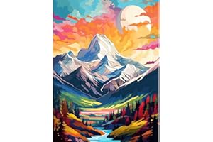 WUDWL Diamond Painting Kits for Adults - Hills DIY 5D Diamond Art Kits Full Drill Diamond Dots Paintings with Diamonds Gem Art and Crafts Home Decor 12x16inch