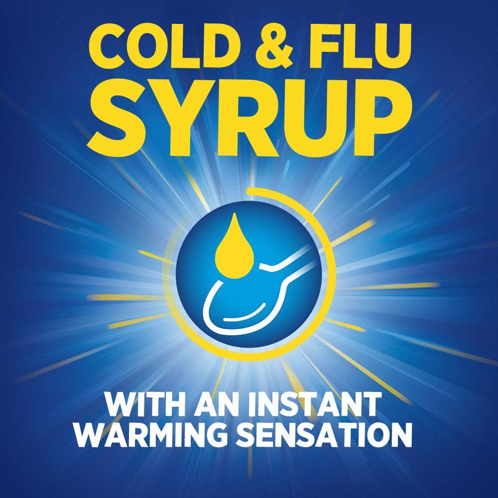 Theraflu Severe Cold & Flu Warming Relief Formula Syrup, Berry, 8.3 oz: Health & Personal Care