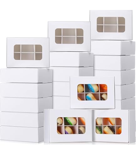 Amazon.com: Chivertion 50 Pcs Kraft Treat Boxes with Window and