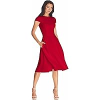 knee length dresses for ladies Ivy Jane Shirred Front Midi Dress main image 1