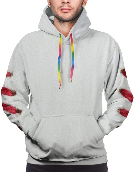 Amazon メンズパーカースポーツボール野球テクスチャスウェットスウェットメンズカジュアルパーカーカジュアルトップフード付き トレーナー パーカー 通販