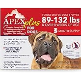 Apex Plus Flea and Tick Prevention for Dogs | X-Large (89-132 lbs) | 3-Month Supply | Dog Flea and Tick Treatment | 24-Hour A