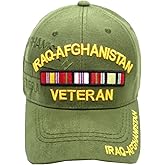 Iraq/Afghanistan Veteran (Ribbon Shadow) Baseball Cap (Green)