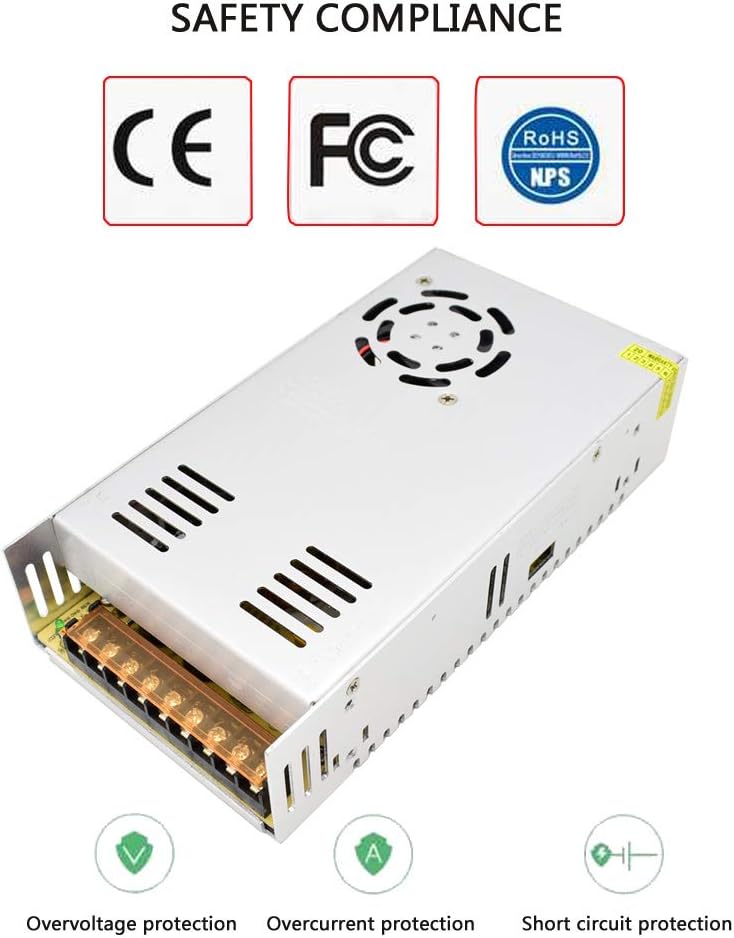 AC 110V/220V to DC 5V 60A 300W Switching Power Supply AC-DC Power adapter Transformer(5V 60A), 5V-60A-300W - Image 3