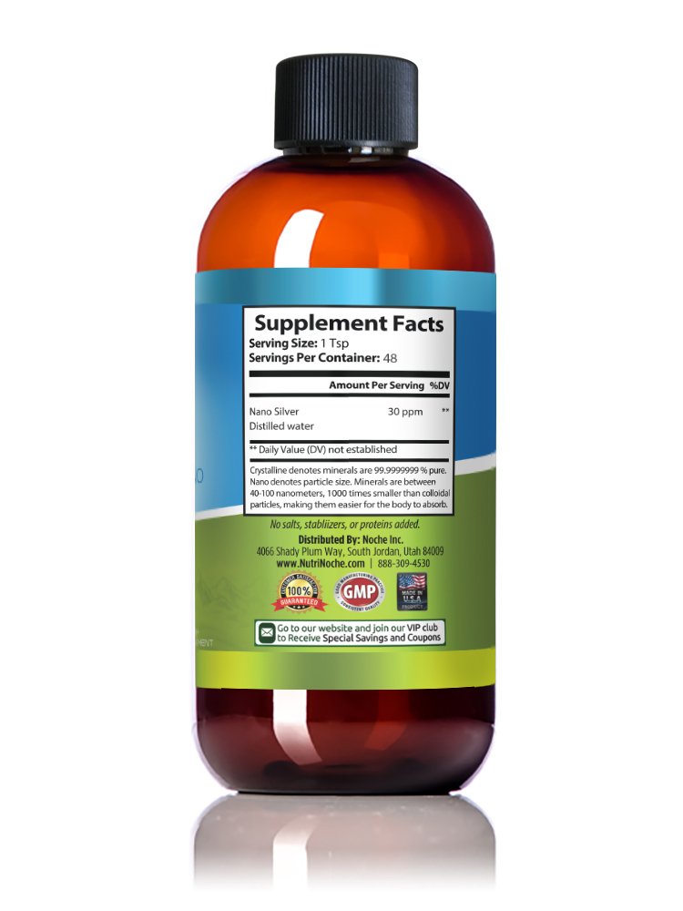 NutriNoche Colloidal Silver Mineral Liquid Supplement Daily Immune