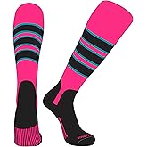 PEAR SOX OTC Baseball Softball Stirrup Socks (C, 5in) Black, White, Red
