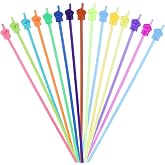 40pcs Mini Hand Pointers, 11.8in Teachers Finger Pointer Sticks Bendable Reading Guides, Classroom Teaching Aids for Kids Kindergarten Interactive Learning Reading Supplies (Transparent, Macaron)