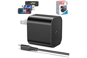 UKOR Switch 2 Charger 60W PD 3.0 Fast Charging for Nintendo Switch 2, Steam Deck, Asus Rog Ally with 5FT USB C to C Cable Power Supply Ac Adapter for Lenovo, Dell, Samsung Laptops, Smart Phone, Tablet