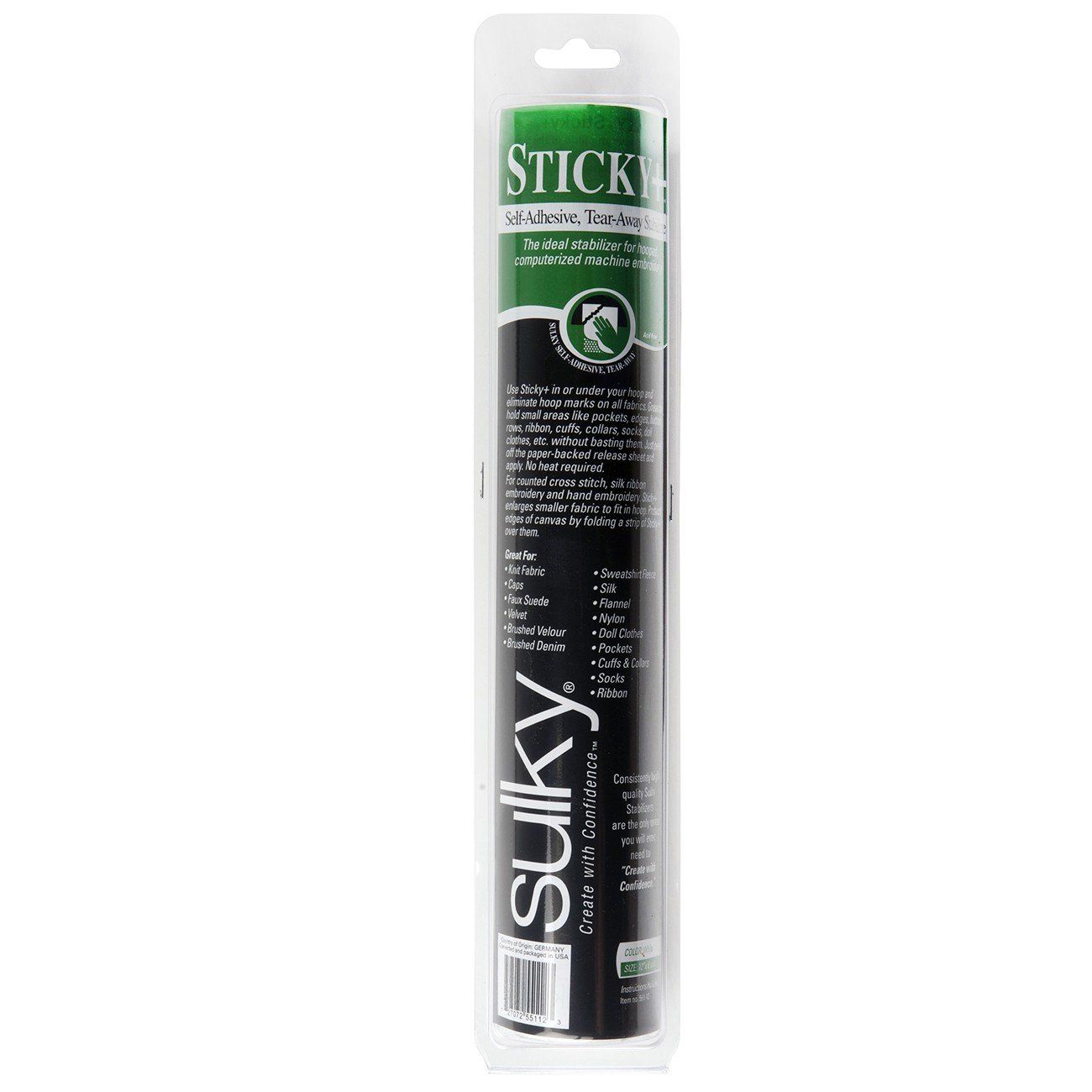Sulky 12-inch x 6 yd Sticky Self-Adhesive Tear-Away Stabilizer Roll