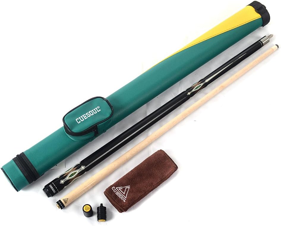 CUESOUL 19oz 1/2 Jointed Maple Pool Cue Stick with Case BigaMart